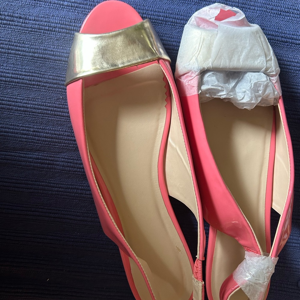 Elegant Pink and Gold Women's Flats